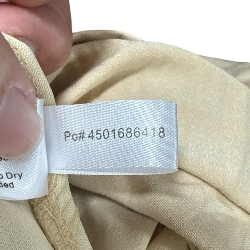 Boston Proper Draped Cowl Neck Ruched Sheath‎ Dress Belted Beige Size 2 Resort - Picture 10 of 11